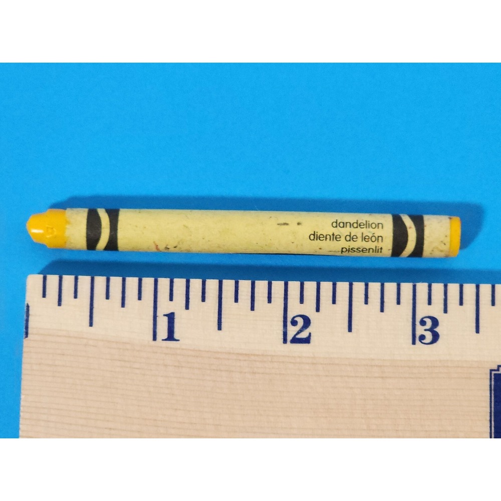 Crayola Discontinued Crayon Indian Red & Dandelion Used Retired Vintage - Picture 3 of 4